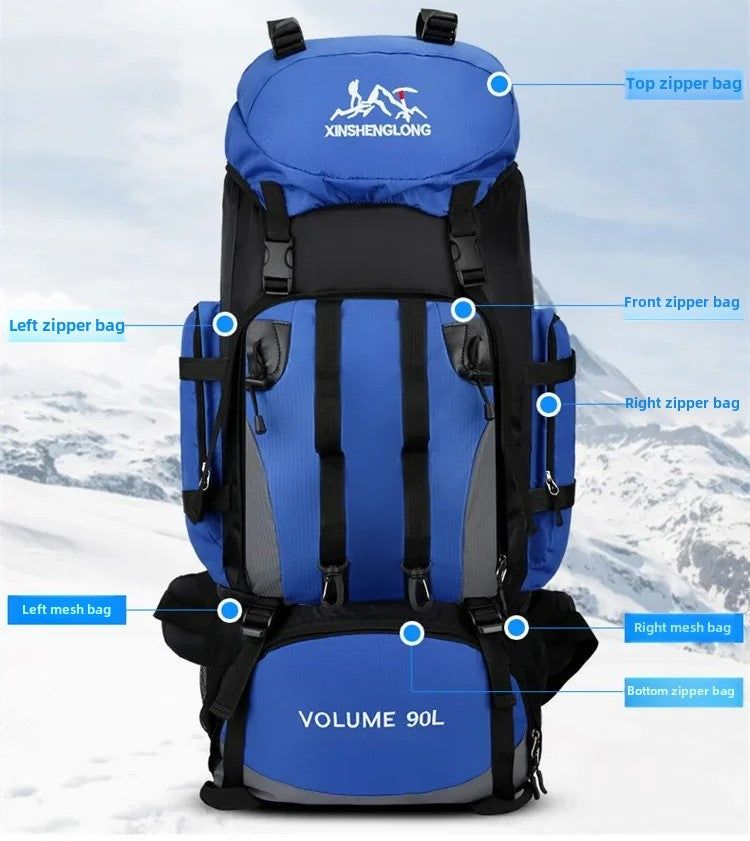 Explorer 90L Mountaineering Backpack | Waterproof Hiking Bag for Multi-Day Trekking