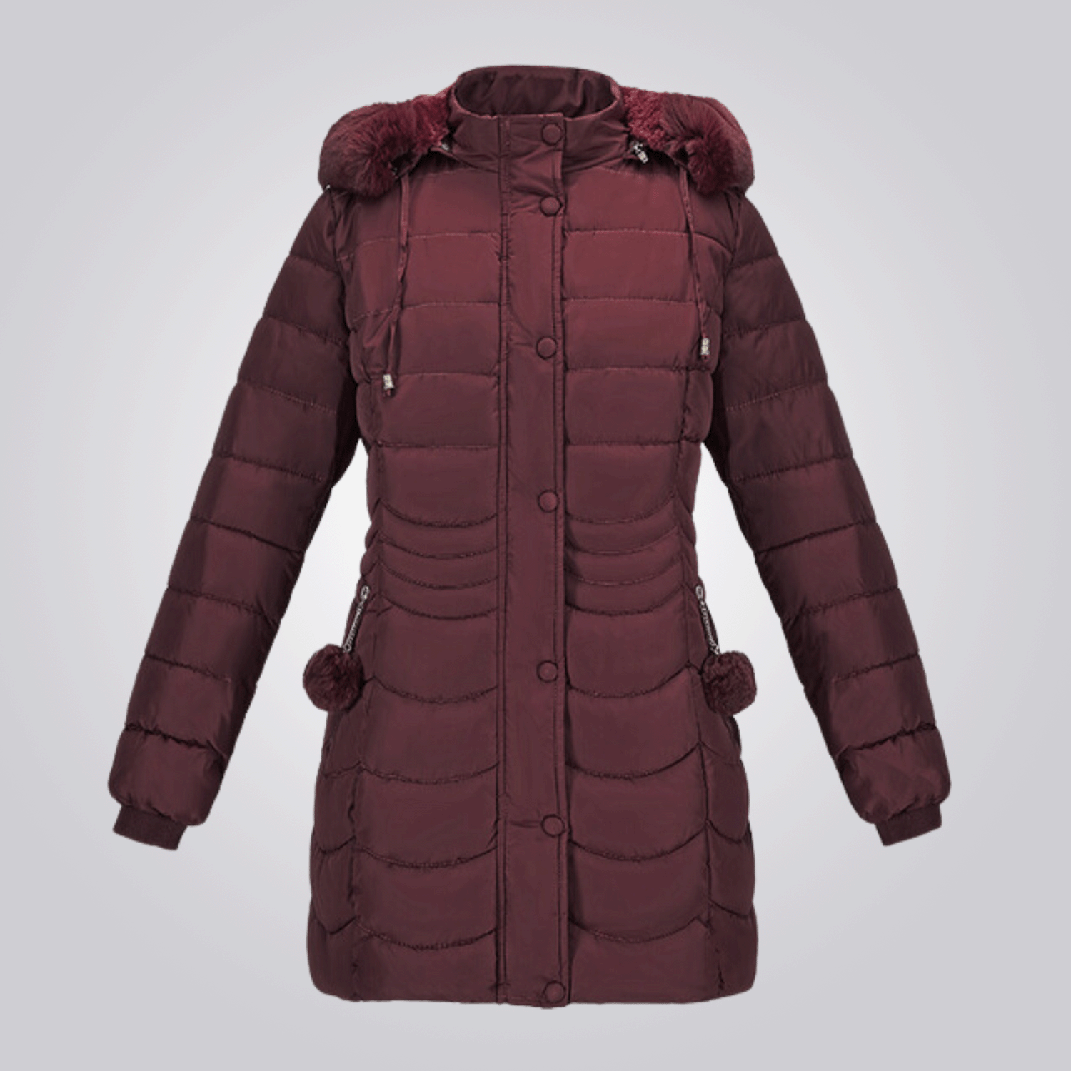 Women's Long Winter Jacket - Thermal, Breathable & Stylish with Removable Hood