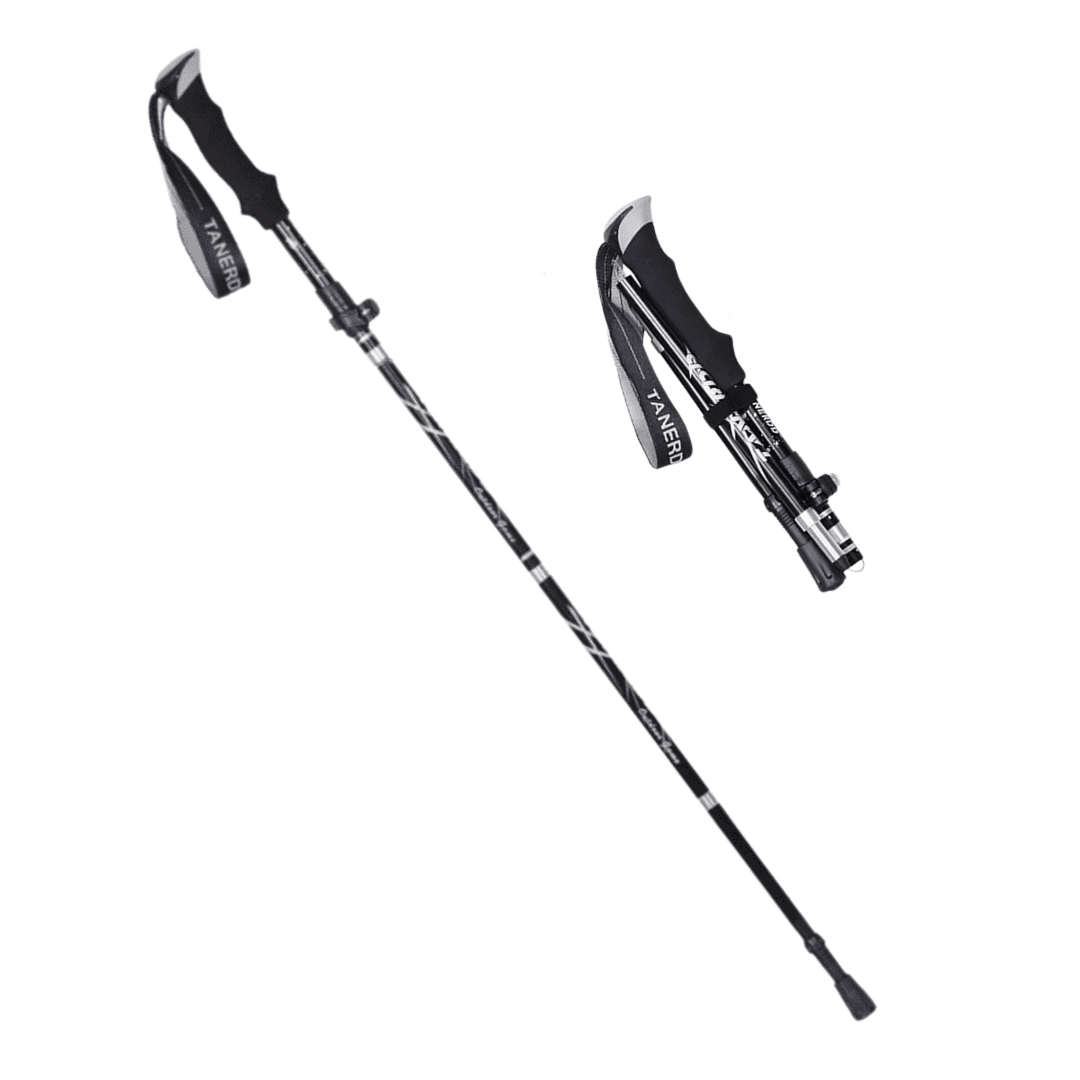 Bastão Trekking Portátil - Fold 30 Cm [Camping - Trekking - Bastões] 02 - Bastão Trekking - Fold Pescamping Preto 