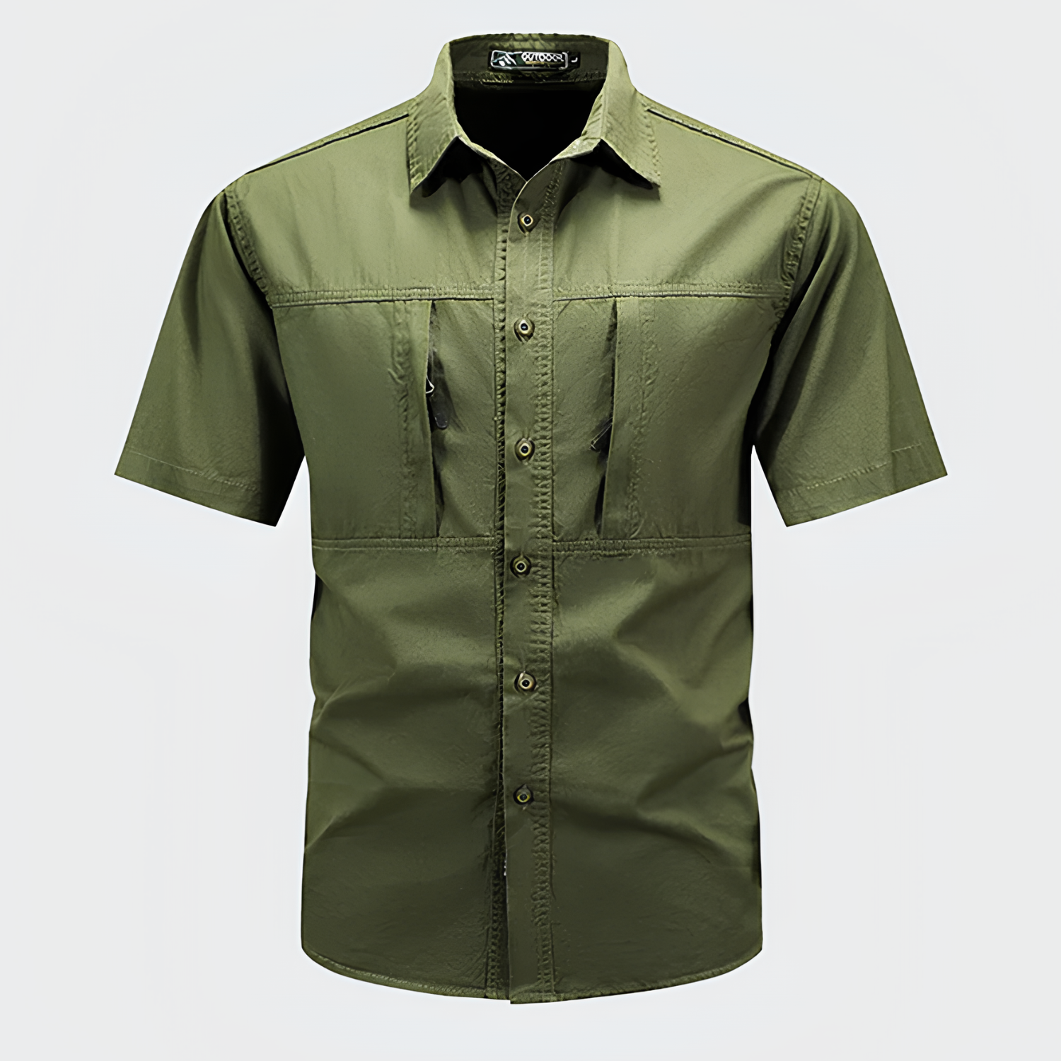 Men's Trektee Hiking Shirt - Polyester, Durable Buttons & Zip Pockets
