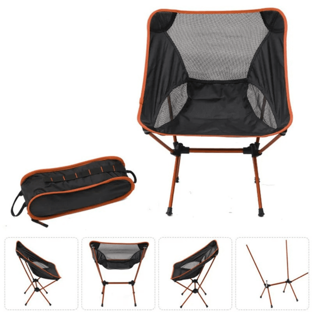 Cadeira Ultraleve Portátil - Folding [Camping - Móveis - Cadeira] 01 - Cadeira Ultraleve Portátil - Folding Pescamping Laranja China 