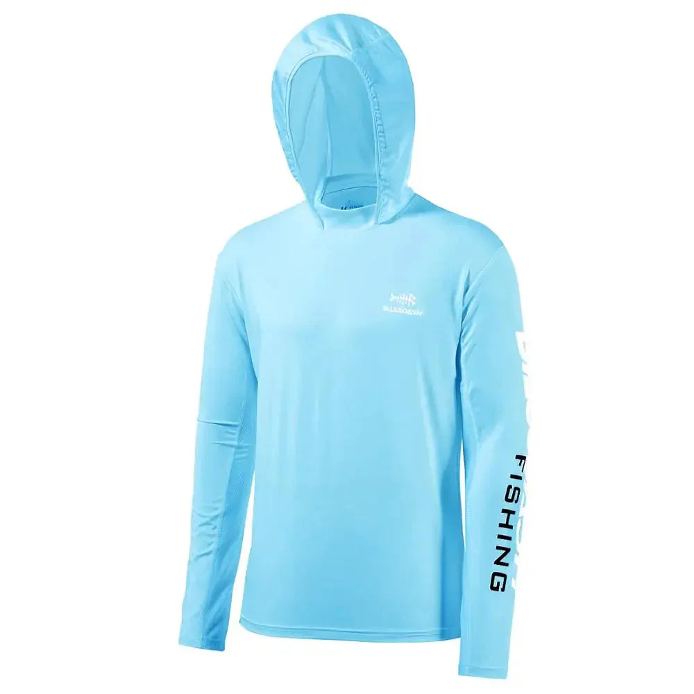Camisa Bassdash UPF 50 + [Vestuário - Camisas - Camisa] 02 - Camisa Bassdash UPF 50 + Pescamping Azul bebê P 