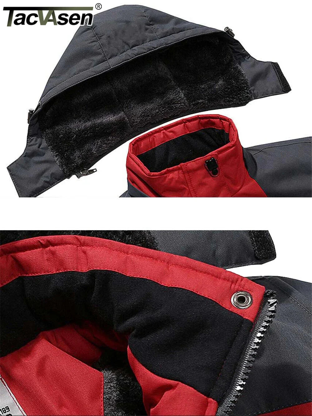 Casaco Montanha Outdoor Forrado Impermeável - TACVASEN [Vestuário - Jaquetas e Casacos - Casacos] 04 - Casaco Montanha Outdoor Forrado Impermeável - TACVASEN Pescamping 