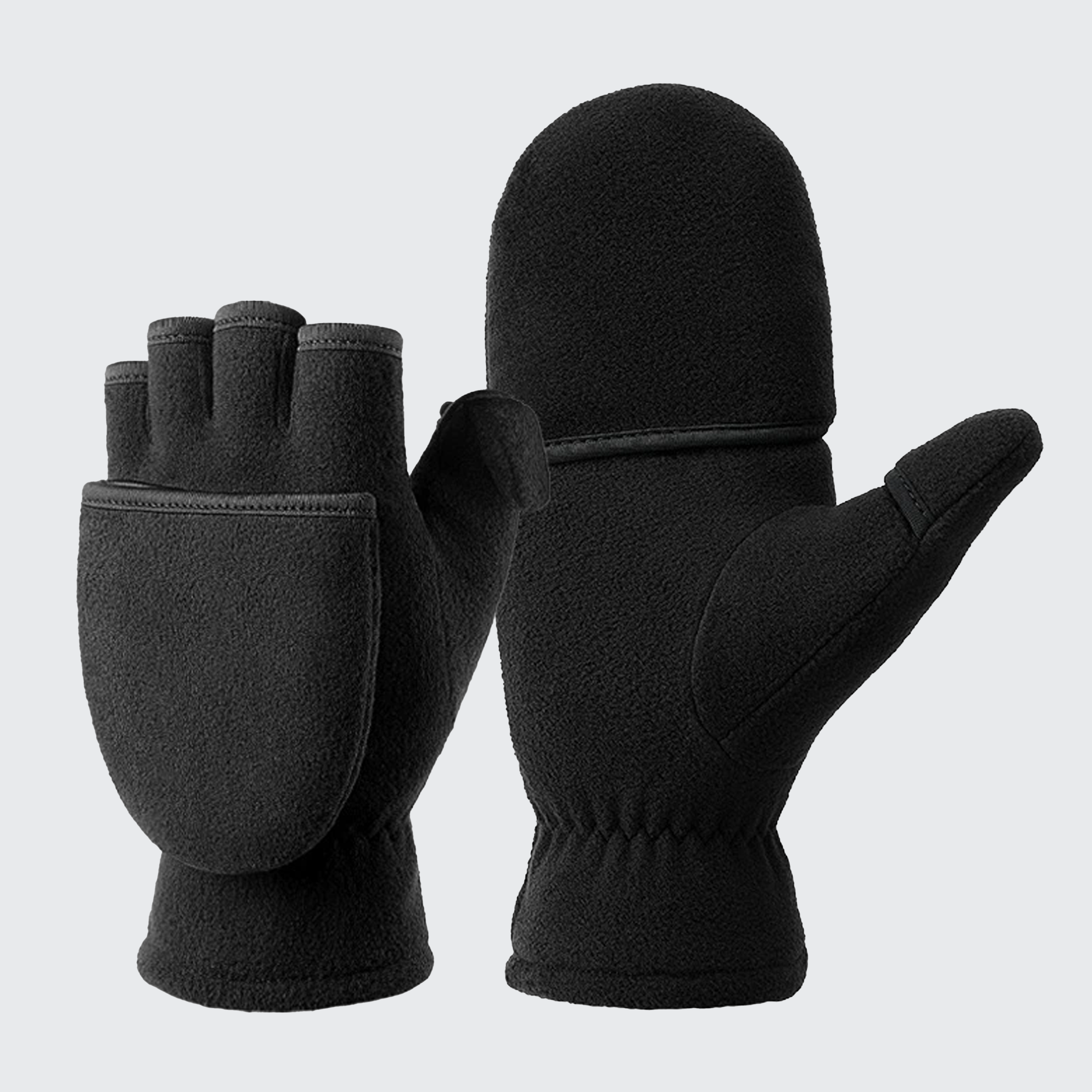 Aurora 2-in-1 Fleece Gloves - Convertible, Touchscreen & Thermal for Cold Weather