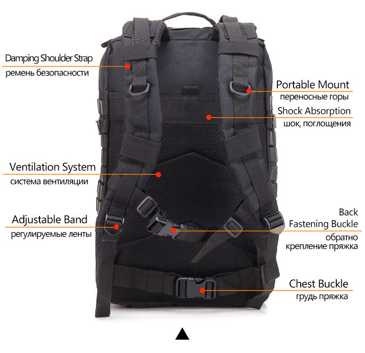 Elite 50L Military Tactical Backpack | Assault Pack for Hiking, Camping & Outdoors