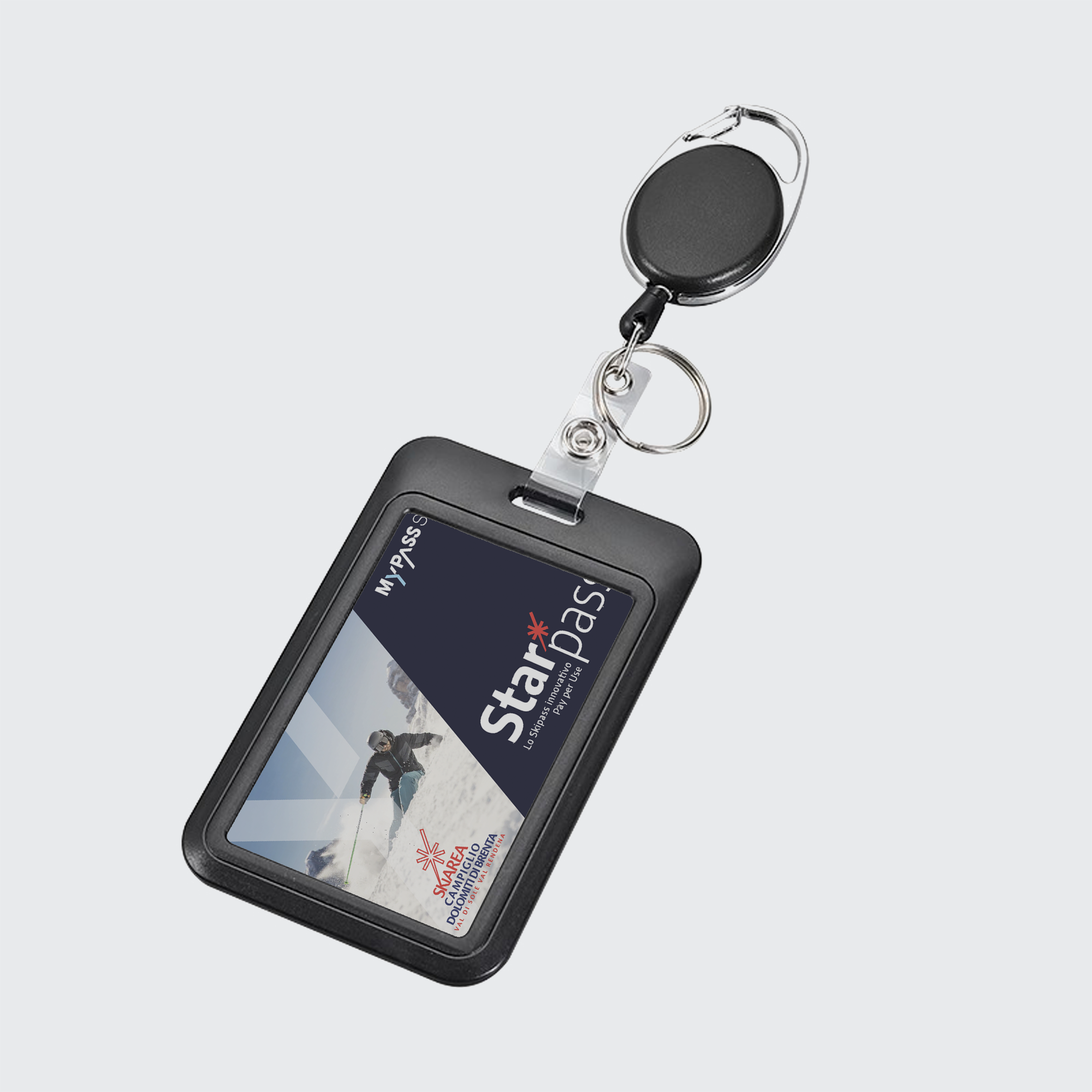 Retractable Ski Pass Holder with Clip - Secure, Convenient & Anti-Loss