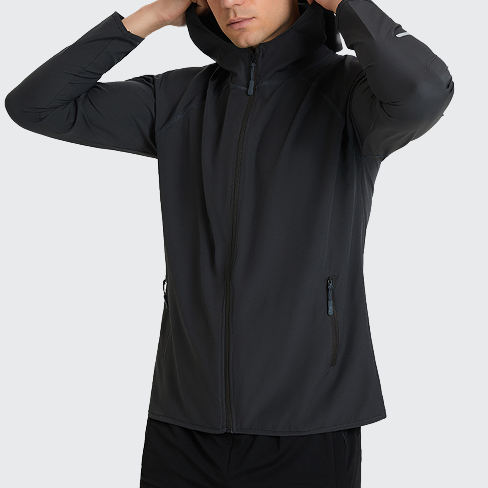Men's Windway Windbreaker Jacket - UV Protect, Water Resistant & Reflective for Outdoors