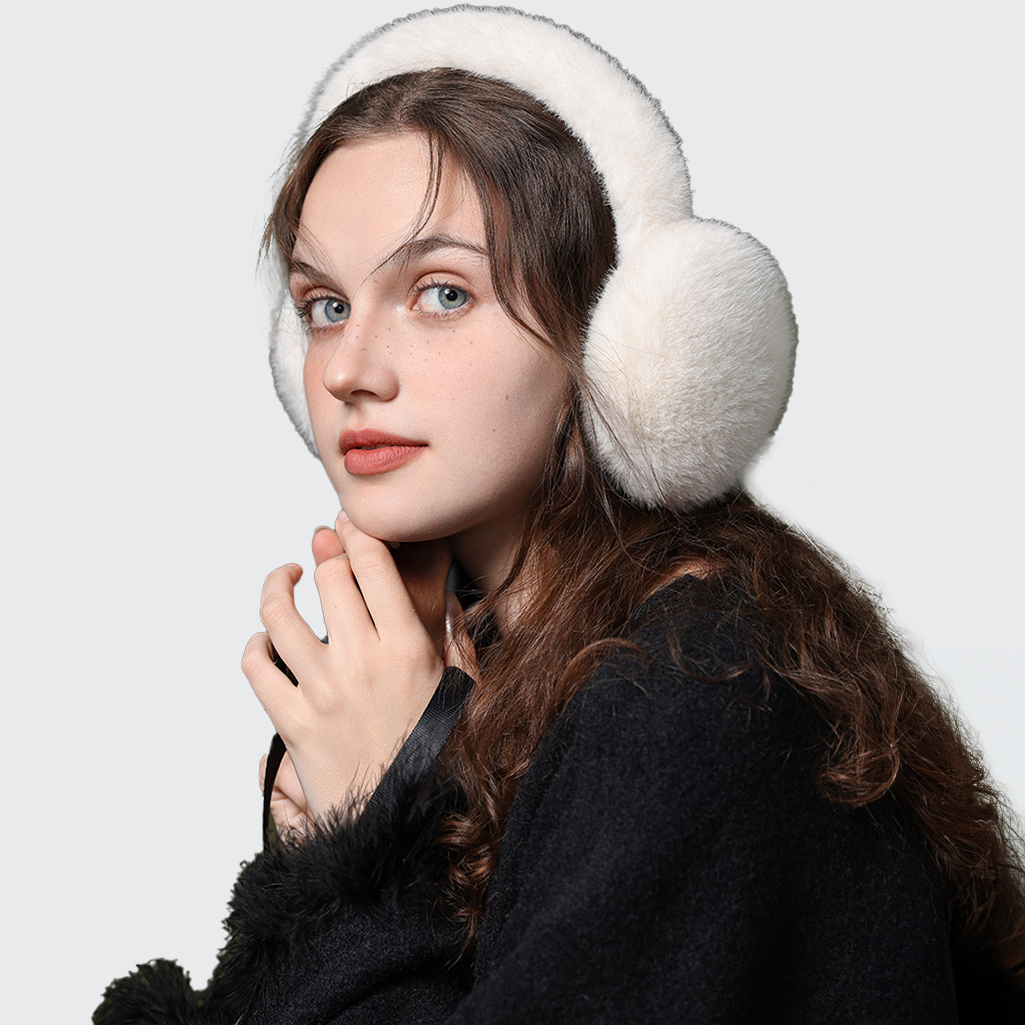 Warmies Retractable Ear Muffs - Plush Lined, Thermal Protect & Windproof for Winter