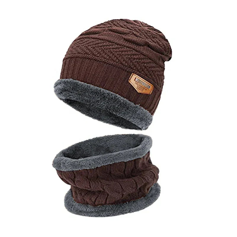 Gorro de malha grossa + Balaclava - Loritta [Vestuário - Acessórios - Gorros] 01 - Gorro de malha grossa + Balaclava - Loritta Pescamping Marrom 