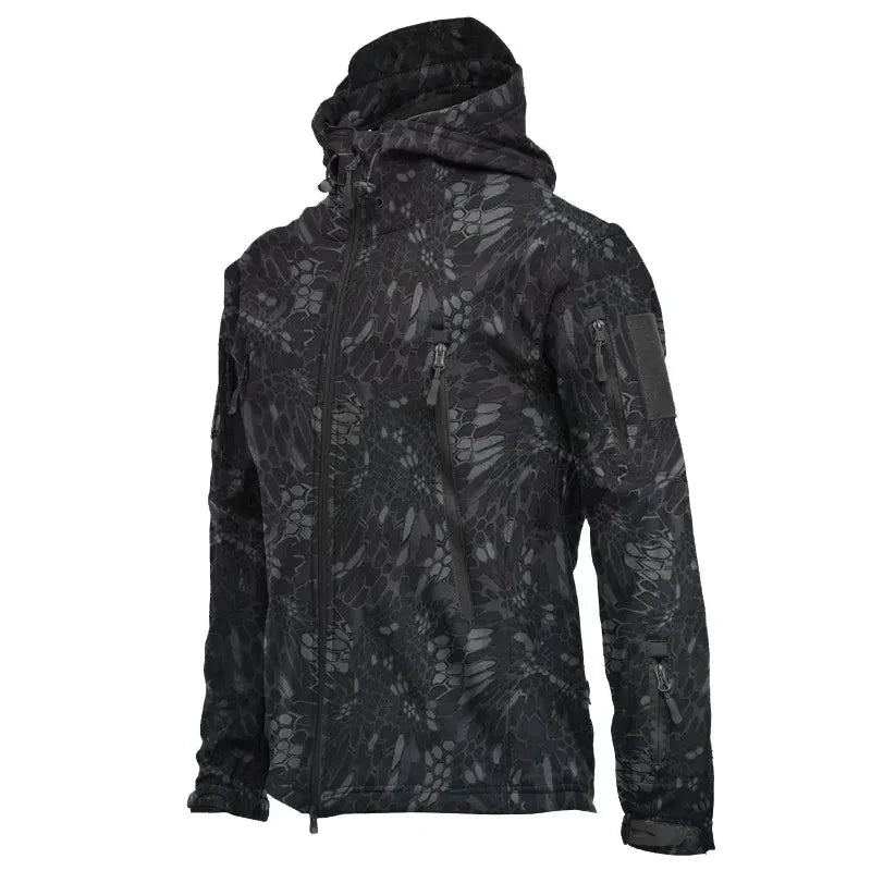 Jaqueta Tática - SoftShell [Vestuário - Jaquetas - Jaqueta] 01 - Jaqueta Tática - SoftShell Pescamping Black Snake P 