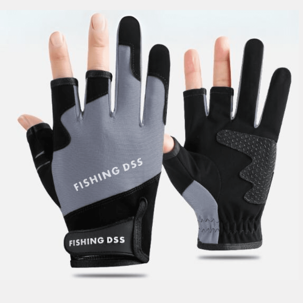 Luvas de Pesca Respirável Antiderrapante - FishingDSS [Vestuário - Acessórios - Luvas] 01 - Luvas de Pesca - SeaKnight Pescamping Cinza 