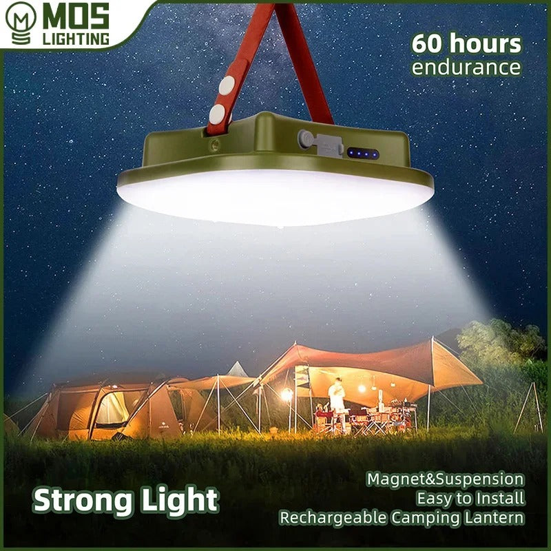 MOSLIGHT Rechargeable Outdoor Lantern | Waterproof Power Bank Camp Light with Magnetic Base