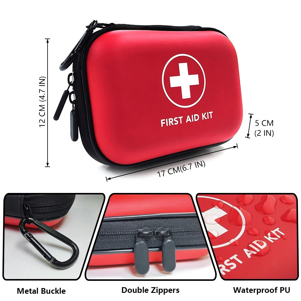 Survival 91-Piece Portable First Aid Kit | Compact Medical Kit for Car, Camping & Home