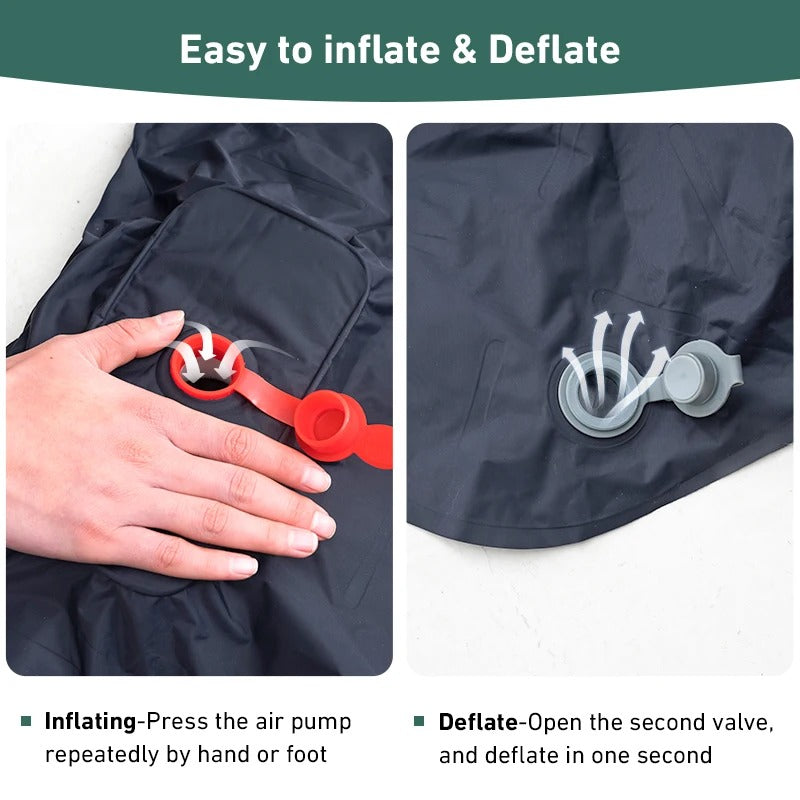 Westtone Ultralight Inflatable Sleeping Pad | Built-in Pump Camping Air Mattress for Backpacking