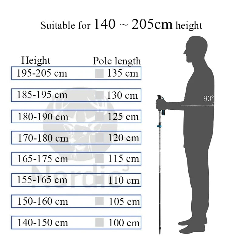 Ultralight Telescopic Trekking Pole | Adjustable 6061 Aluminum Hiking Stick for Mountain Trails