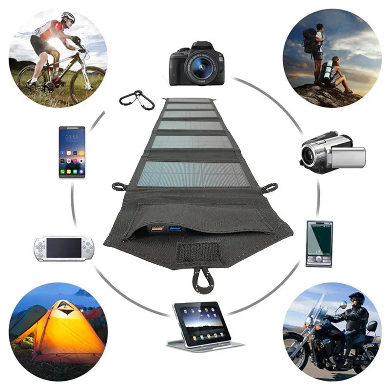 Placa Solar Portátil 500W - Fold [Camiping - Acessórios de Camping - Acessórios] 01 - Placa Solar Portátil 500W - Fold Pescamping 