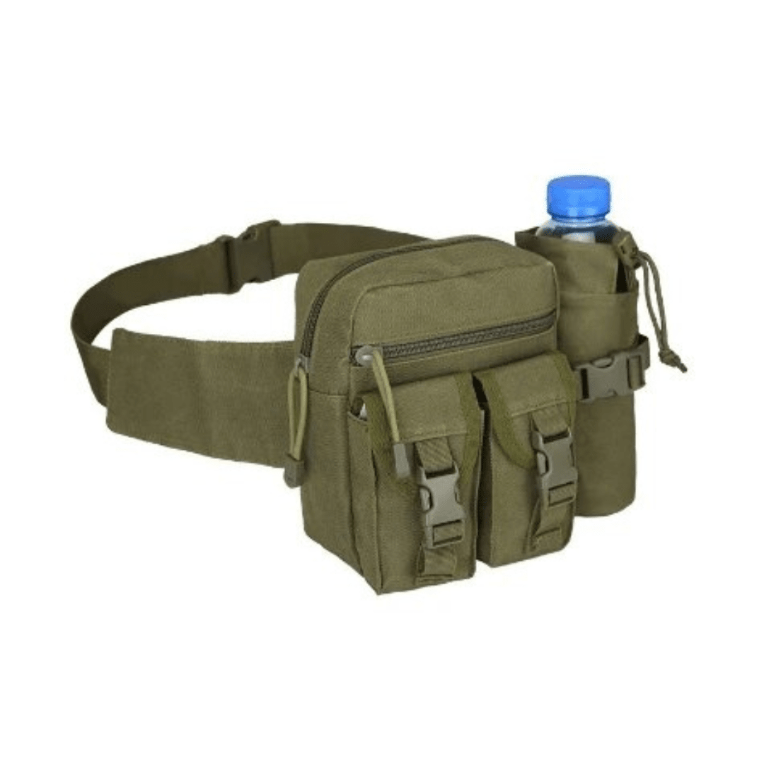Pochete bolsa de cintura Militar - Outdoor [Camping - Mochilas & Bags - Bags e Pochetes] 01 - Pochete bolsa de cintura Militar - Outdoor Pescamping Verde 