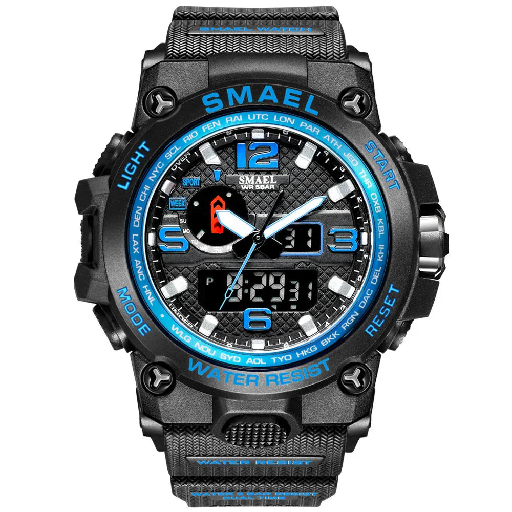 Relógio Masculino Militar [Vestuário - Acessórios - Relógios] 02 - Relógio Masculino Militar Pescamping BLACKBLUE China 