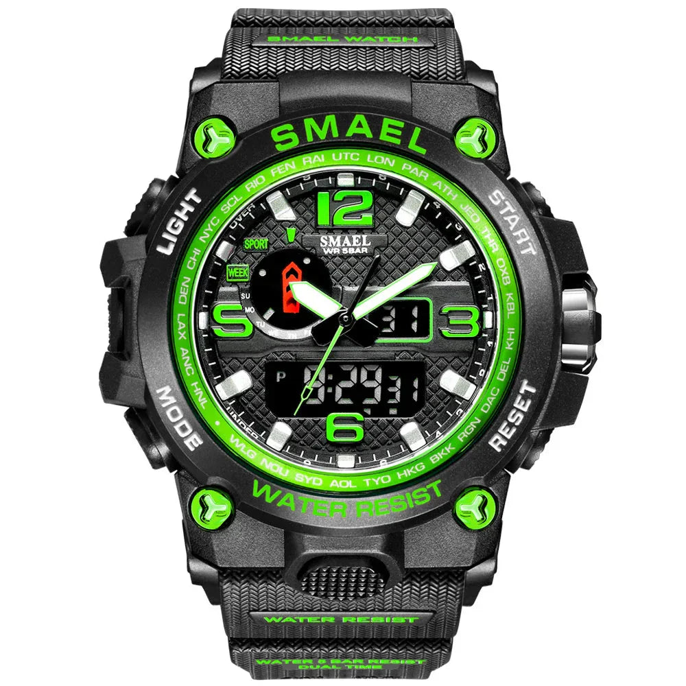 Relógio Masculino Militar [Vestuário - Acessórios - Relógios] 02 - Relógio Masculino Militar Pescamping BLACKGREEN China 